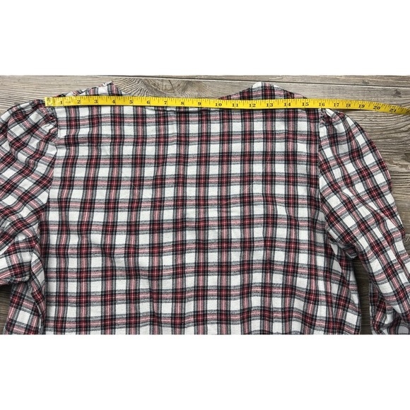 Aria XL Plaid Flannel Nightgown 1/4 Button Cottagecore Grandmacore Warm Cozy - Picture 10 of 11